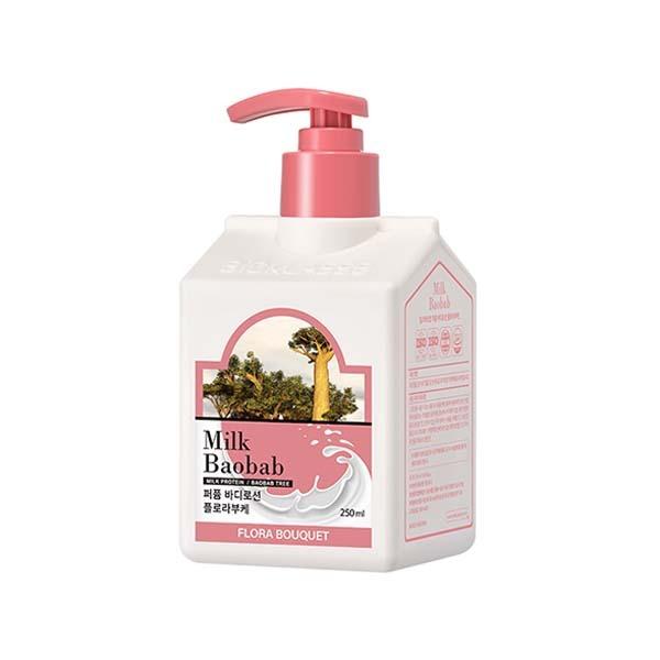 Balsam do ciała perfumowany Milk Baobab 250ml/ Żel pod prysznic 500ml: Białe Mydło/ Białe Piżmo/ Puder dla Dzieci/ Bukiet Kwiatowy, Kbeauty