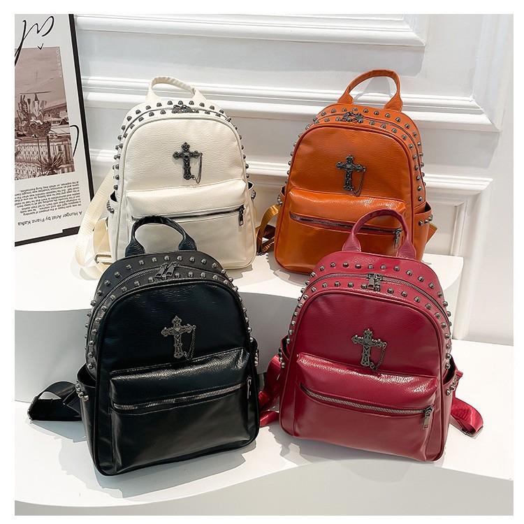 Fashion And High-End Sense, Simple Commute, Large-Capacity Backpack, Personalized White Match Design Sense, Single Shoulder Backpack, Women'S Bag