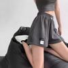 Waffle Shorts, Loose Sports Shorts Women's Elastic Waist Wide Leg Hot Pants Casual Skinny High Waist Straight Home
