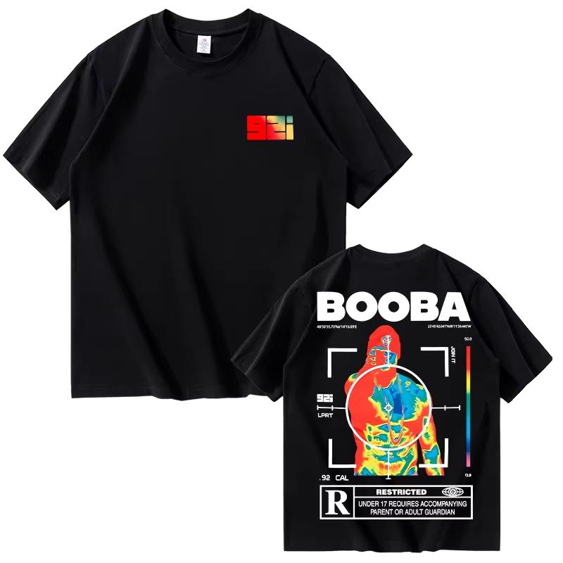 

New B2O Tshirts Fashion Cotton BOOBA Printed Short Sleeve T Shirt Women Casual Harajuku Streetwear Tee Tops Men Clothing M