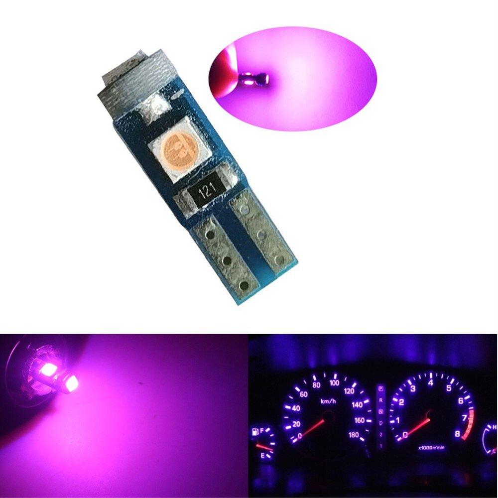 10PCS Super Bright LED T5 3SMD Car Motorcycle Dashboard Light Wedge Instrument Lamp Indicator Signal Bulbs DC12V 3030smd