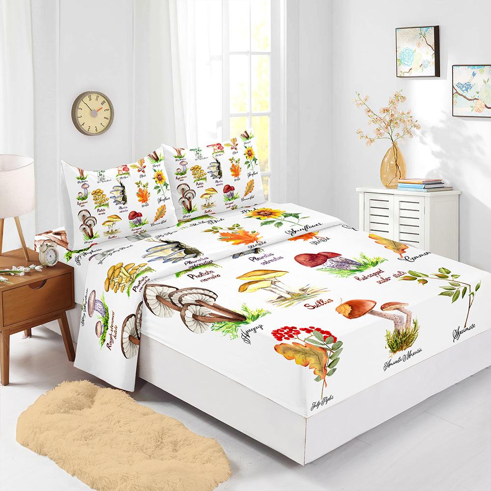 Four-Piece Mattress Set 3D Digital Printing Mattress Protective Cover Specimen Butterfly Mattress