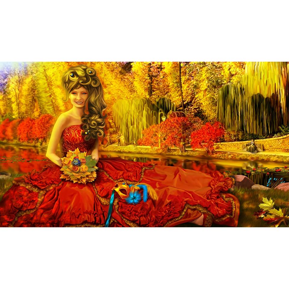 2024Diy 5d Diamond Painting Landscape and Women's Embroidery Mosaic Full Round Square Diamond Cross Embroidery Home Decoration