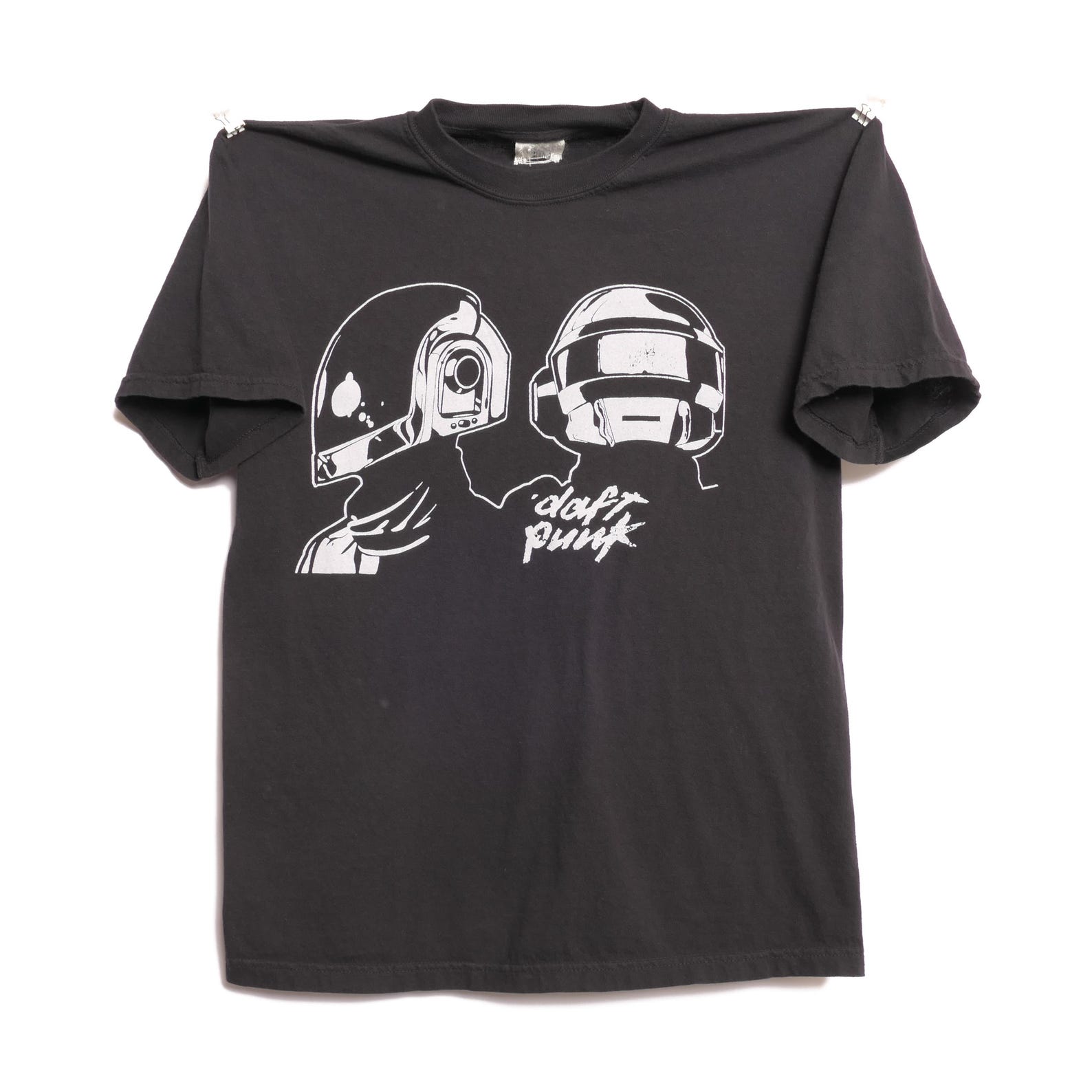 Daft Punk Homework Discovery Tee French Paris France Dance Music Party Electronic Music Pop Band Tour Helmet Duo Heavyweight Faded Shirt - M S