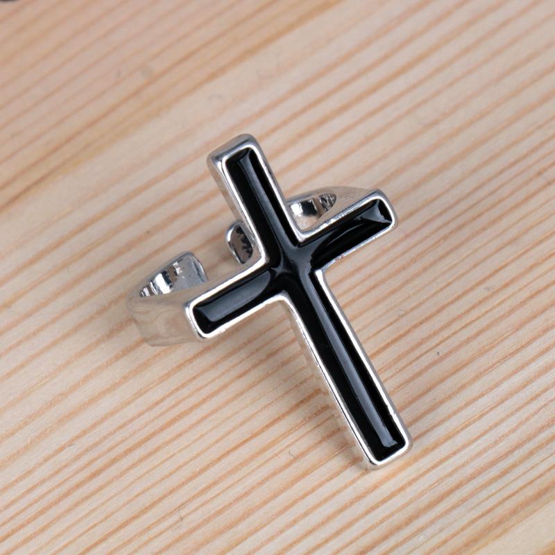 Cross Drip Oil Opening Adjustable Simple Japanese and Korean Trendy Pinky Tail Ring Gift Ring