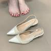 Elegant pointed commuter high heels splicing imperial sister wind shallow mouth bag head sandals women