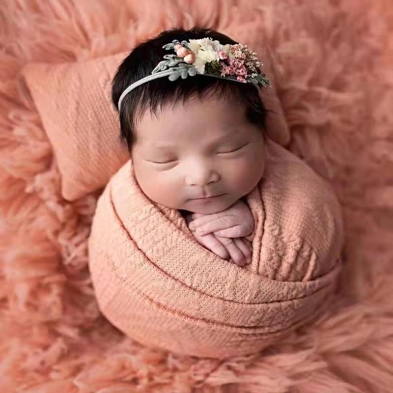 Cheap 2 Pcs Baby Newborn Receiving Blanket Pillow Set Infants Swaddling