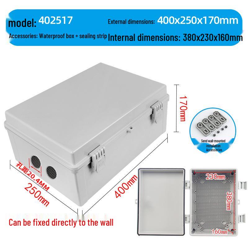 Zamykana wodoodporna skrzynka gniazdkowa zewnętrzna z osłoną przeciwdeszczową