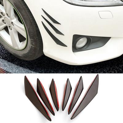 6ks/set Dekorace Difuzor Splitter Ploutve Body Spoiler Car Tuning Canards Valence Chin Car Univerzální přední nárazník Lip