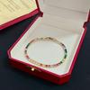 Colored zircon bracelet with diamond inlay crafted with precision, perfect for gifting and everyday wear, made of hypoallergenic material