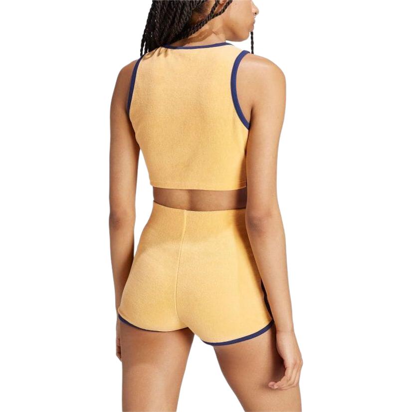 adidas Oryginalne haftowane logo kontrastowy crop top damski żółty JH0621