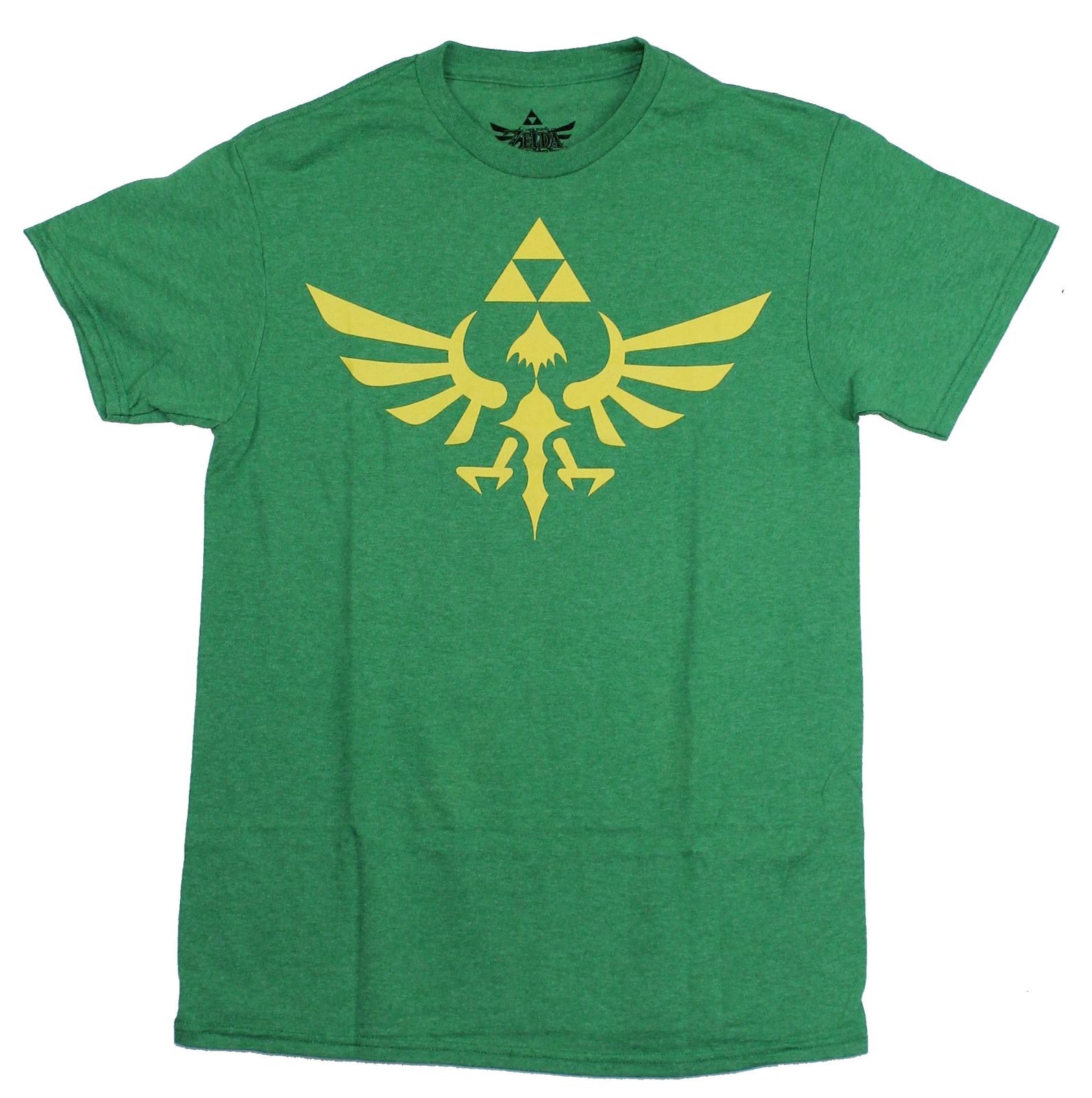 Legend of Zelda Mens T-Shirt - Classic Yellow Print Triforce Image L