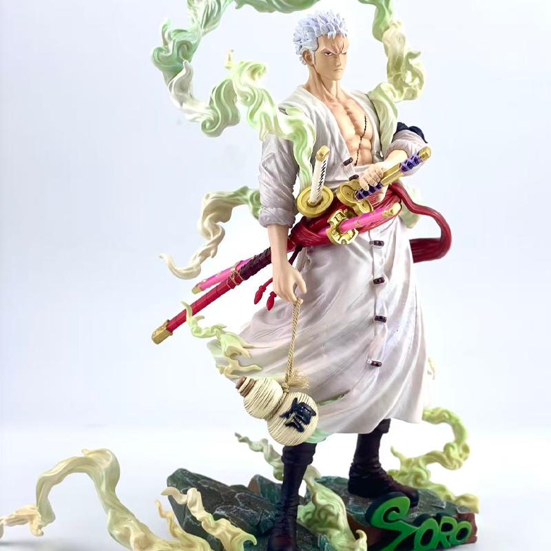 28cm Pvc Anime Figure Zoro One Piece Nika Roronoa Figure Dual Heads Statue Collectible Model Toy Christmas Gift Best-