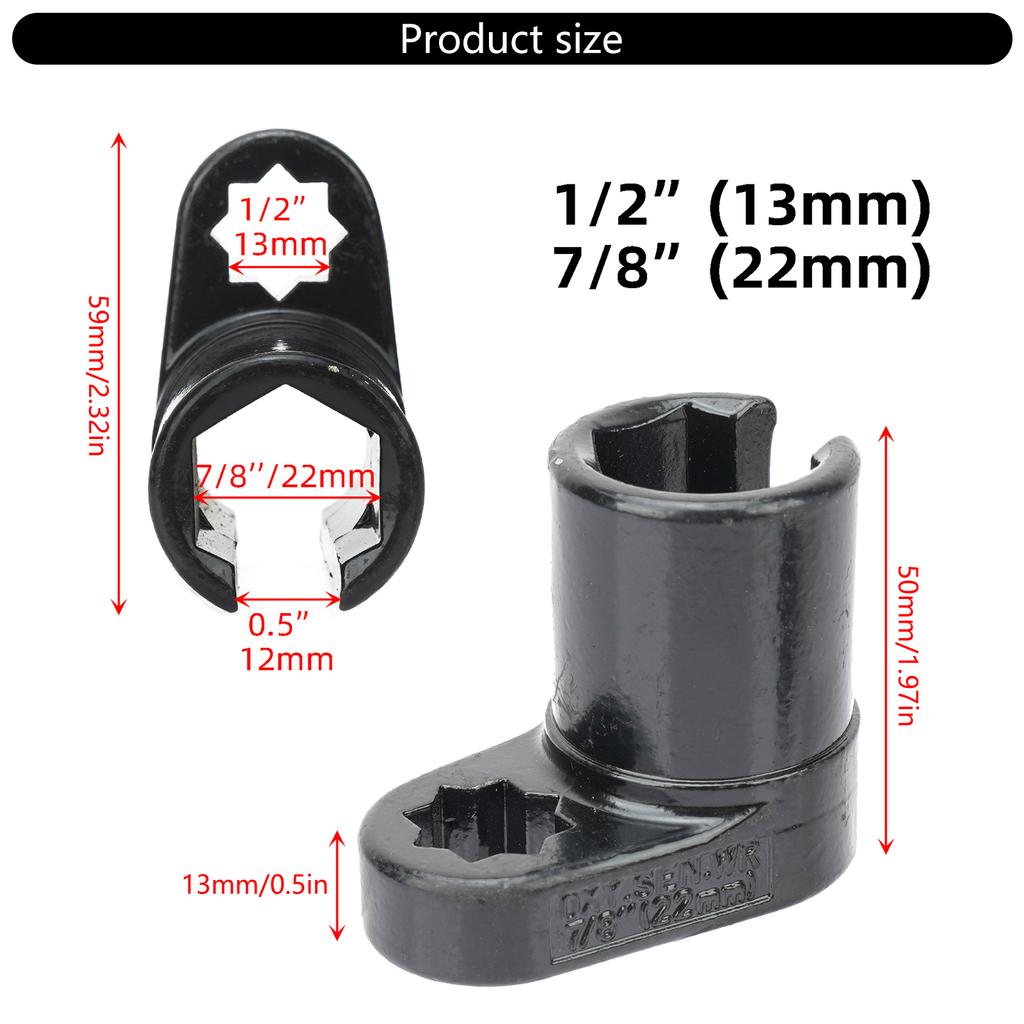 Corrosion Resistant Precise Oxygen Sensors Socket Spanner for Car and Equipment Maintenance, Easy Removal & Installation