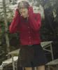 Knownbetter Soft Round Neck Knit Cardigan_Red