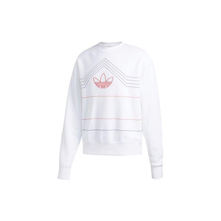 Adidas Originals Trefoil Rivalry Retro Series Men White Crewneck Sweatshirt ED5660 L