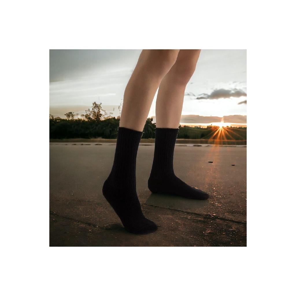 12 Paar schwarze Unisex-Tennissocken