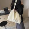 New Large Capacity Tote Bag Lightweight Drawstring Shoulder Bag Canvas Women Handbag