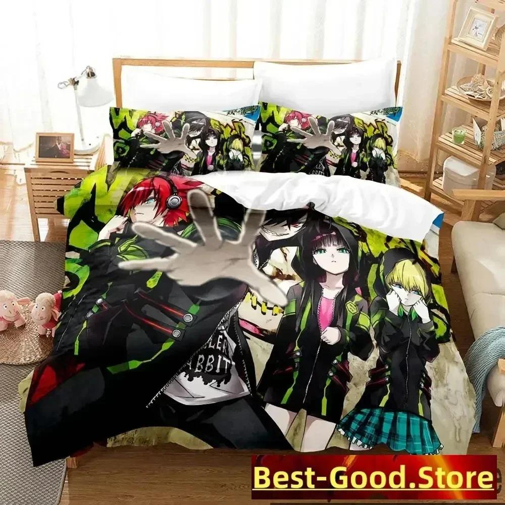 

Top Anime Twin Star Exorcists Bedding Set Duvet Cover Bed Set Quilt Cover Pillowcase Comforter King Queen Size For Boys Adult EU Single(135*200cm)3pcs