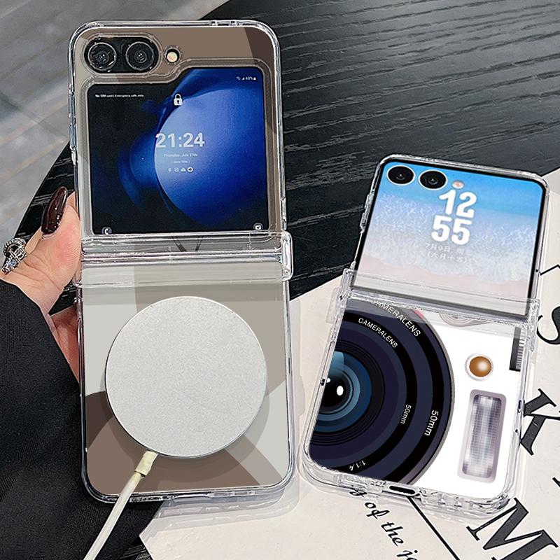 Thin Ring Magnetic Phone Case For Samsung Galaxy S26 Ultra S25 FE S24 S23 S22 Plus S21 FE Abstract Geometry Style Hybrid TPU+PC Matte Cover