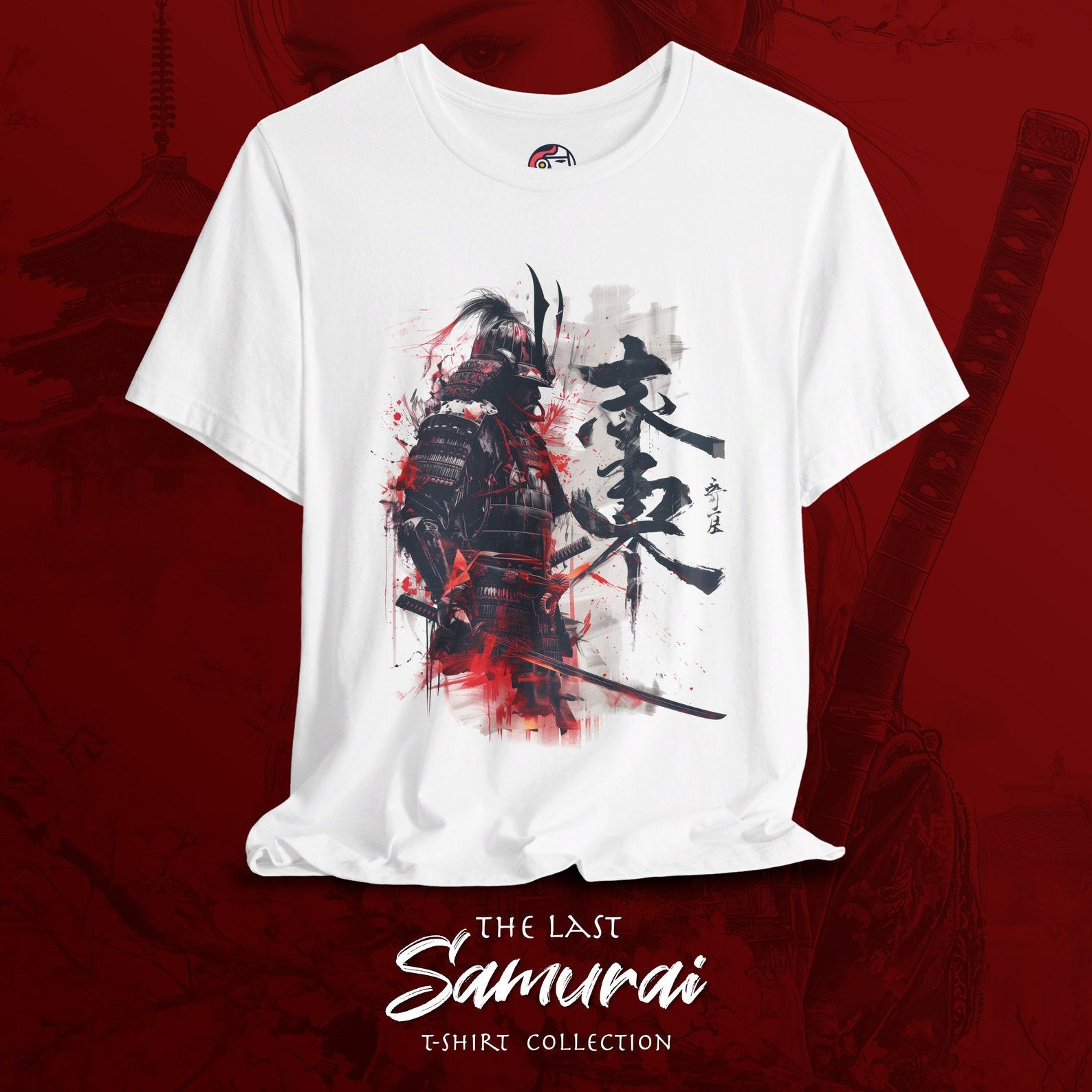 Samurai Warrior T-Shirt: Japanese Ink Art Graphic Tee 3XL