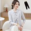 Mom's Spring Cardigan & T-shirt Two-Piece Set: Stylish Short-Sleeve for Middle-Aged & Elderly Women