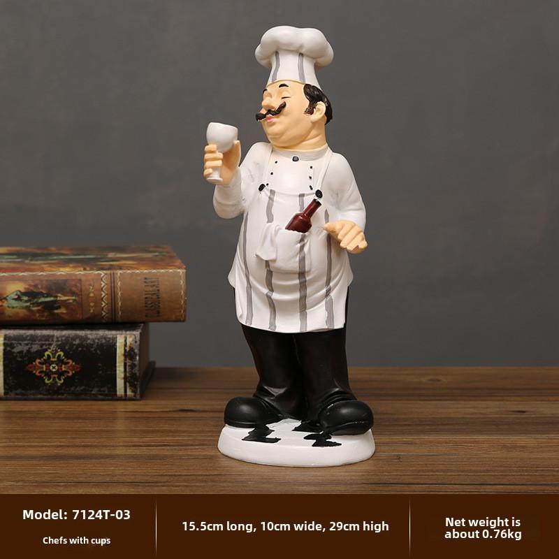 Figurine Chef Resin For Living Room Cake Shop Decoration Gifts Students For