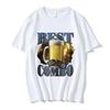 Bestes Combo Print T-Shirt Lustiges Trunkenheitsfahrt Kurzarm T-Shirts Herren Damen 100% Lässige Baumwolle Übergroße T-Shirts Streetwear