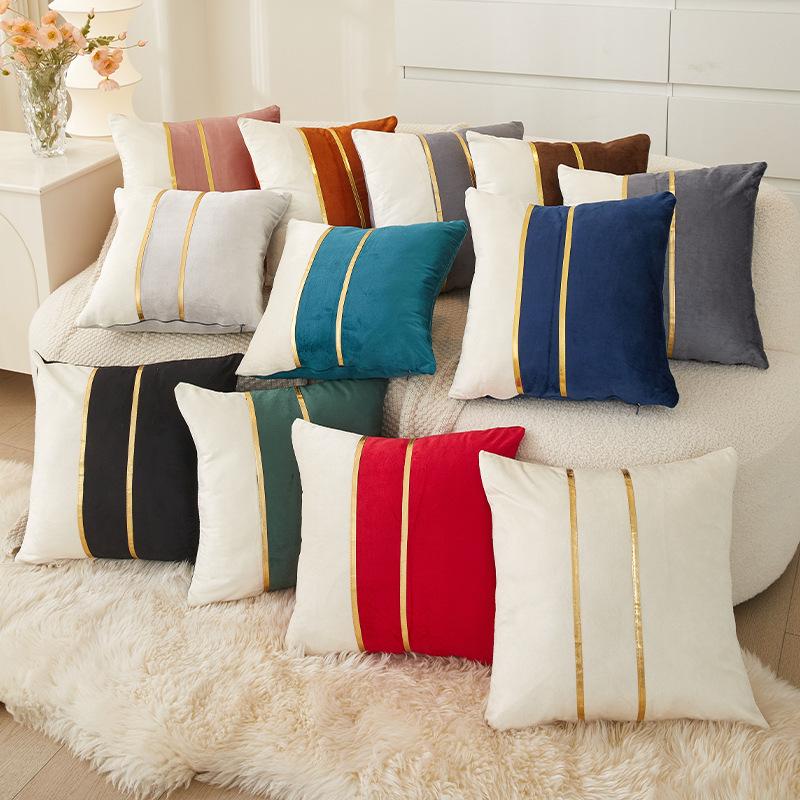 Elegant Sofa Pillowcase Party Atmosphere Pillow Cover Velvet Pillow Cover  for Room Sofa Decor Soft Solid Dyed for Bed