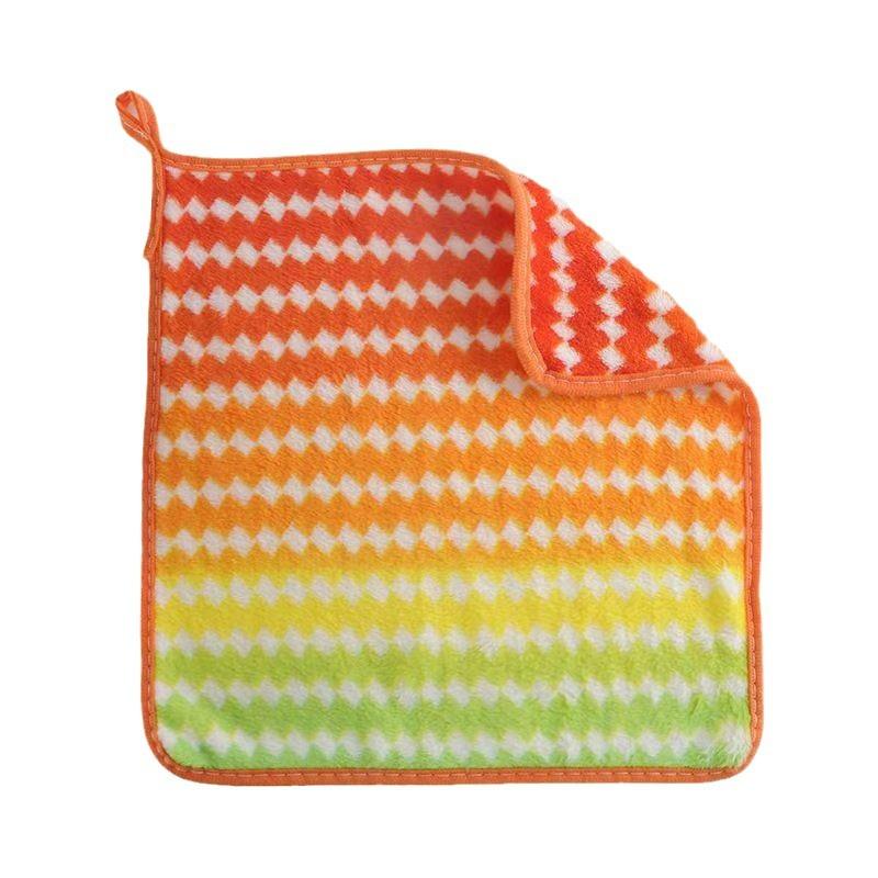 Rainbow Dishcloth Colorful Dishcloth Household Lazy Absorbent Kitchen Non-shedding Home Cleaning Scouring Pad