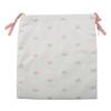 Diaper Pouch Canvas Bundle Pocket Portable Bow Printed Drawstring Storage Bag Medium Large Drawstring Hanging Bag Shopping