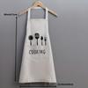Adjustable Polyester Apron with Multifunctional Pockets for Kitchen Cooking, Baking, Barbecue, and Home Cleaning Durable Woven Fabric