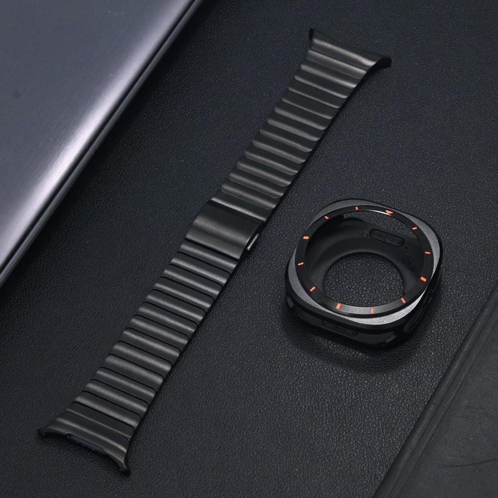 Titanium Band Aluminum Alloy Case for Samsung Galaxy Ultra Watch 47mm Magnetic Strap for GALAXY Ultra 7 Men Bracelet Accessories
