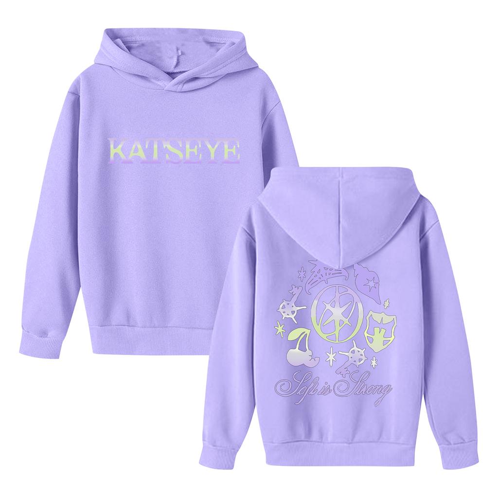 Kinder Langarm Lockerer Pullover Buchstabenaufdruck Kordelzug Kapuzen-Sweatshirt