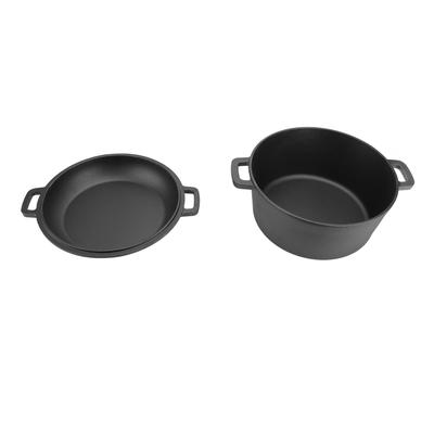 Cast Iron Skillet Set Heavy Duty Professional Frying Pan Cookware Set 10 Inch Skillet with Dual Assist Handles for Home