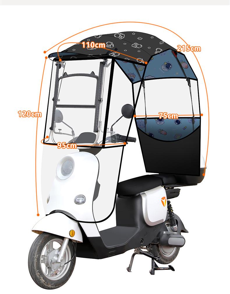 Rozkładana markiza i osłona przeciwdeszczowa do motocykli i trójkołowców.