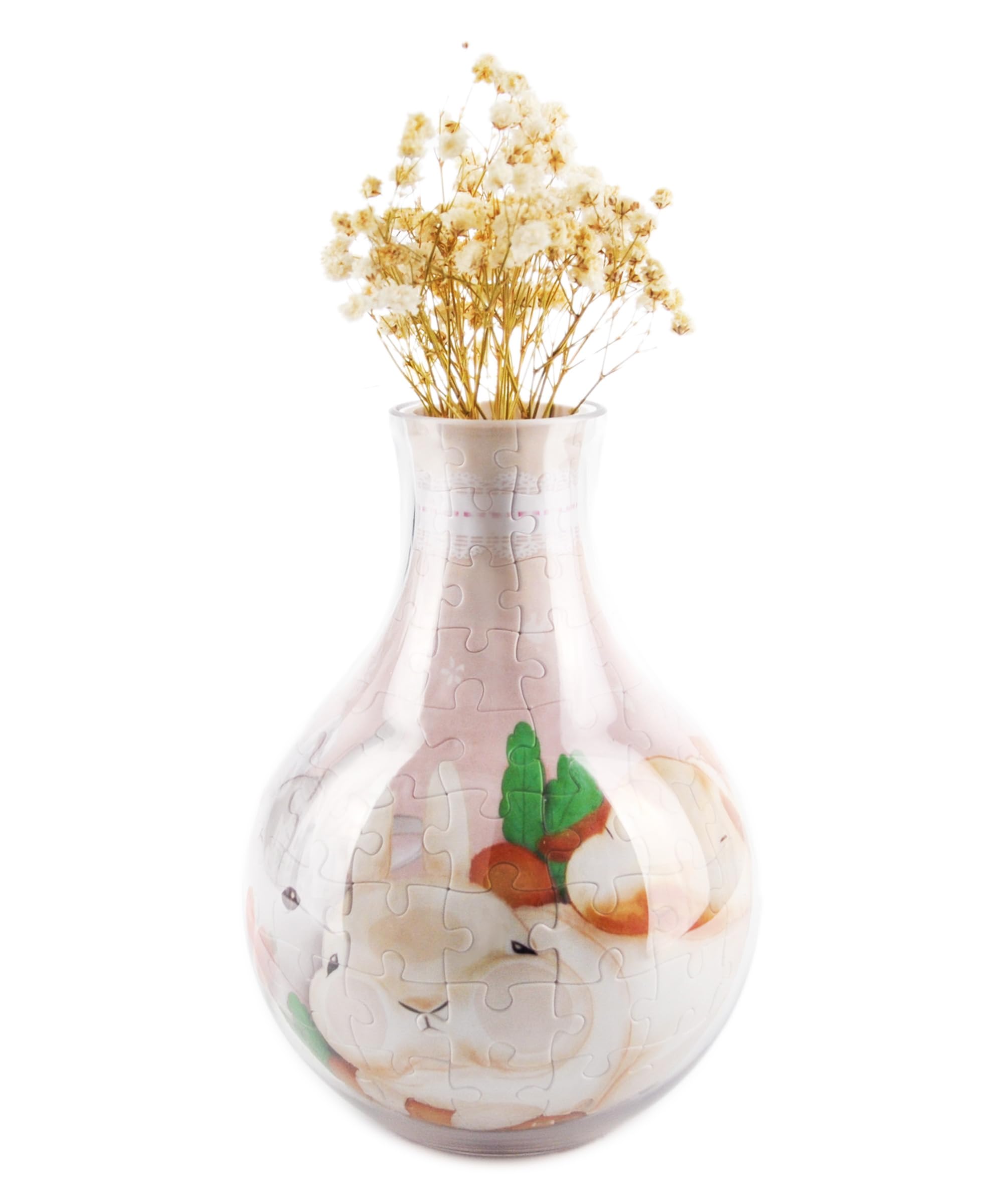 

Pinto 128-детальная бутылочная головоломка «Милый кролик» (11x11x15см) Пластиковый 3D-пазл для взрослых, Сложный, Подарок, Декор [SD1006]