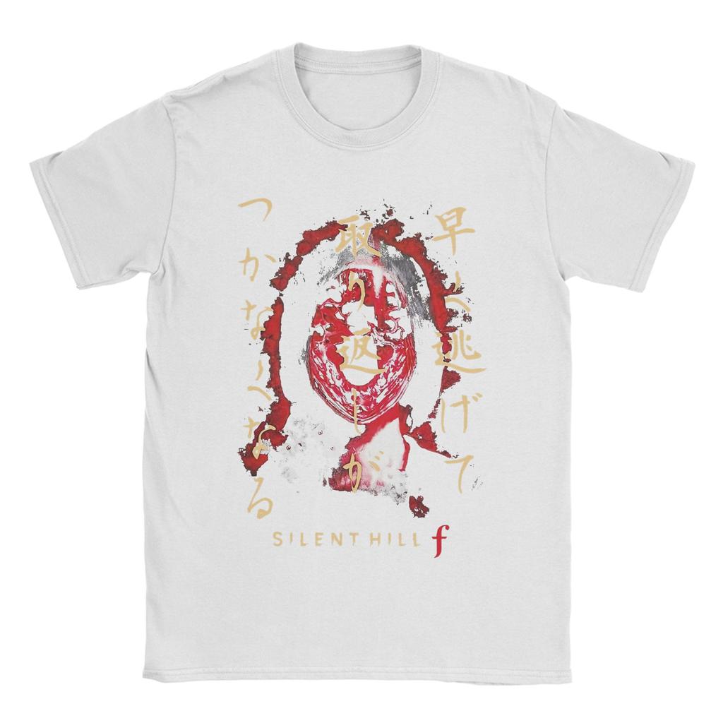 Silent Hill F Horror Game T Shirt for Men 100% Cotton Awesome T-Shirt Round Collar  Tee Shirt Short Sleeve Clothing Plus Size