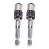 2 Pcs Hex To Square Socket Converter 1 4 Inch Drive Bit and Socket Adapter for Electric Drill