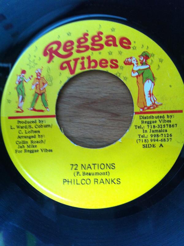 7inch Record PHILCO RANKS - 72 Nations NONE Reggae Vibes Jamaica Reggae, Ska & Dub Used