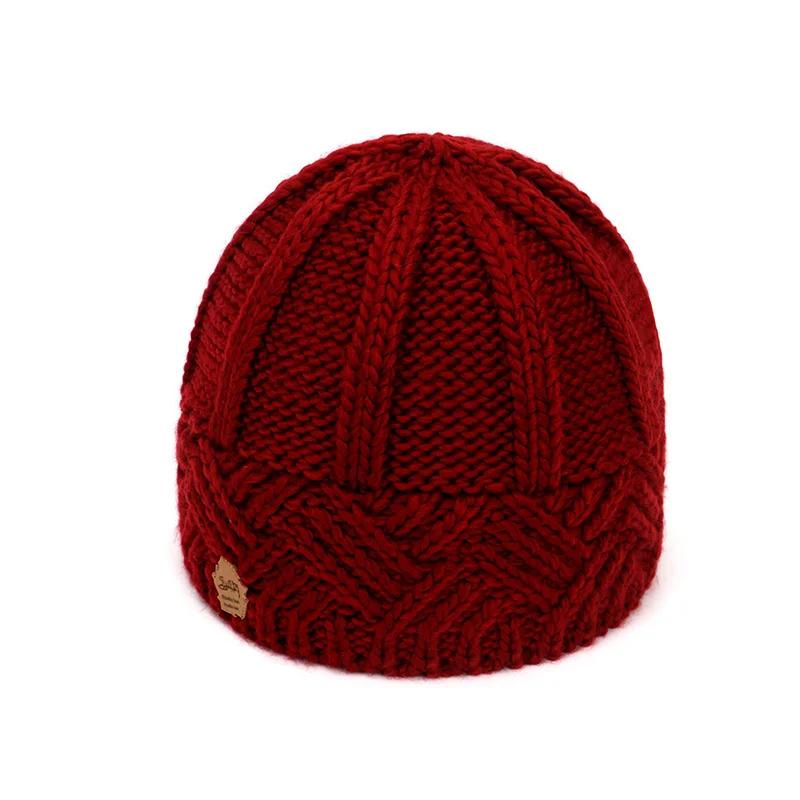 Autumn Winter Hat Knit Hats Warm Knitted Beanie Cap for Women Femme  Thick Stretchy Cap Faux Fur Caps