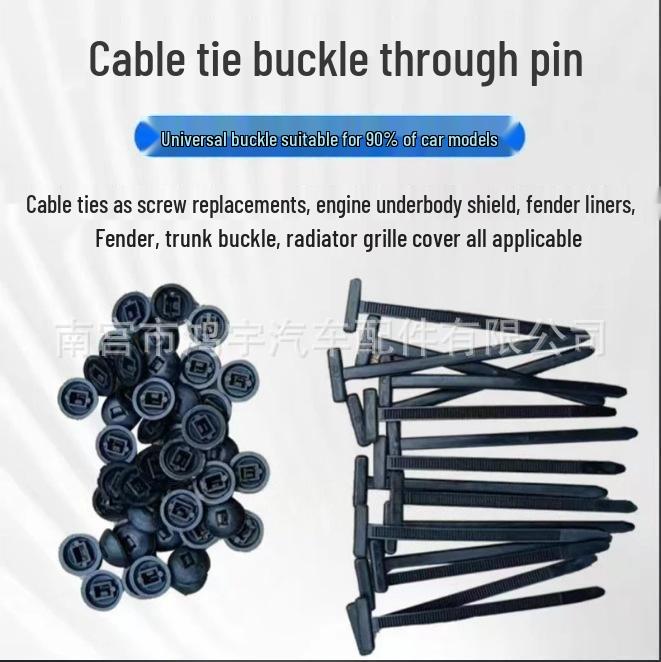 Push Pin Cable Tie for Car Trunk/Fender/Mudguard Fixing - Screw Replacement