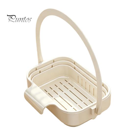 Collapsible Sink Waste Catcher Hanging Drain Basket, Foldable Stretchable Kitchen Colander, Space Saving Food Compact Storage Basket Strainer,