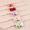 Creative Cat Dog Simulated Pearl Collar Pet Necklace  Bow Pet Necklace Adjustable Puppy Kitten Necklace Pet Supplies