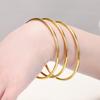 Fashionable Stainless Steel Bracelet For Women Round Minimalist Elegant Gold Color Bangle Luxury Accessories Popular Jewelry