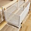 Contemporary Storage Rack, Multipurpose Plastic Organizer for Dormitory Beds, Space-Saving Design, Shelf Baskets
