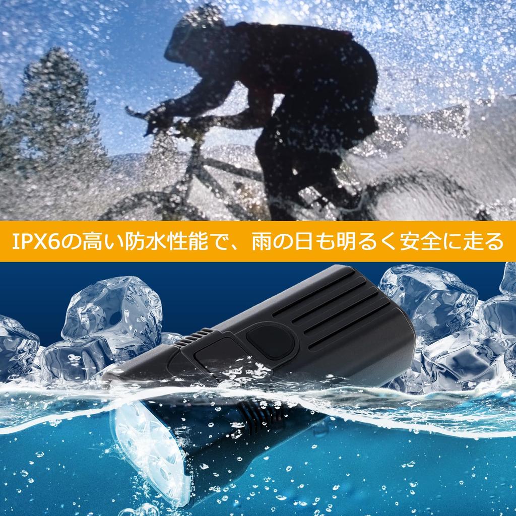 SecurityIng Bicycle 2000 USB Ultra 5000mAh 6 Dimming IPX6 Aluminum Alloy Road Bike Cross and Ideal for Nighttime and Hiking Light, Lumens,