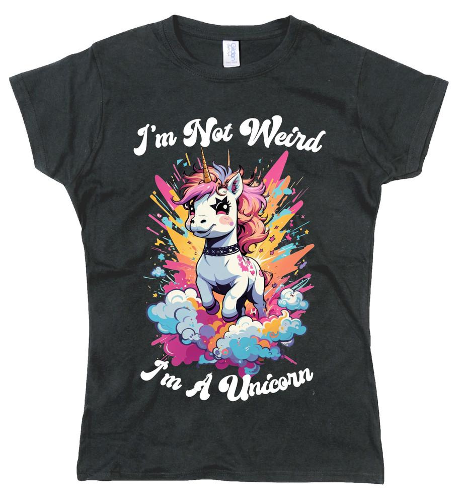 

Womens Funny T Shirt I m Not Weird I m A Unicorn Female Fit Funny Cotton 3XL