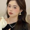 Elegant Retro Mermaid Pearl Stud Earrings - Luxurious and Stylish Design for Women