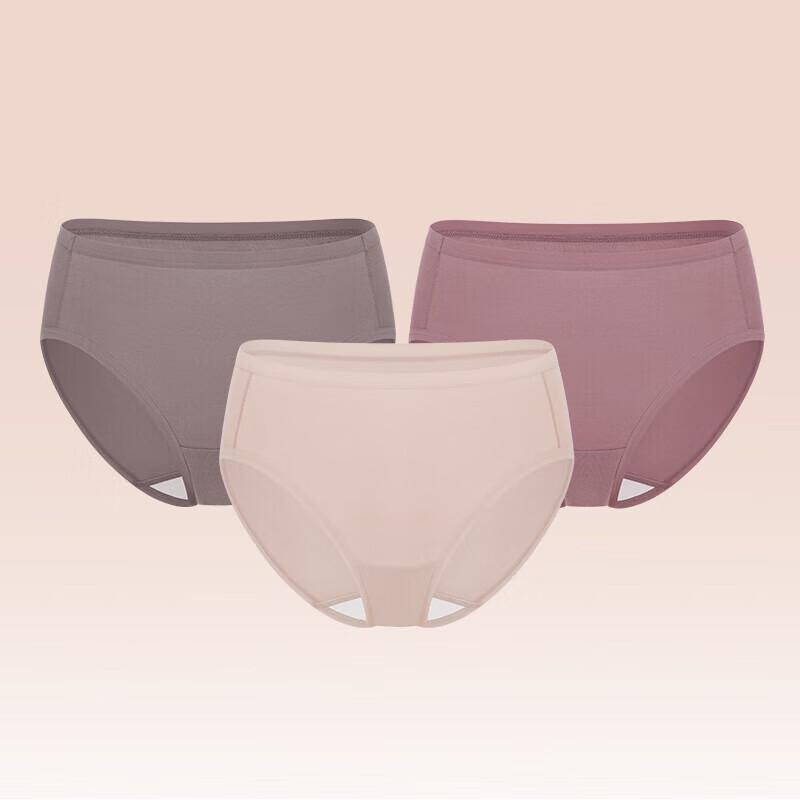 PurCotton Women's Maillard Color 7A Antibacterial Cotton Briefs 3-Pack